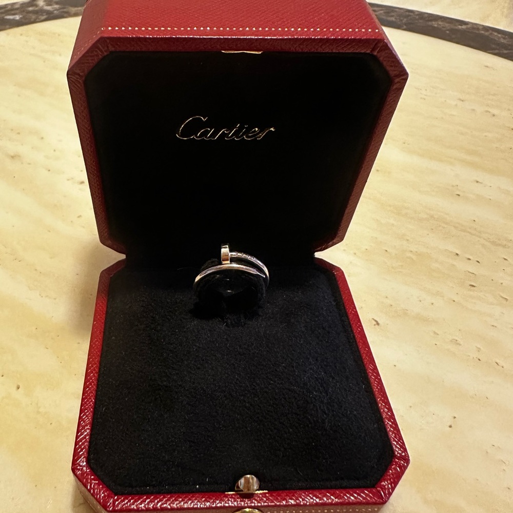 ✨SOLD✨Like New Authentic Cartier Juste Un Clou Ring in White Gold Size 49 - Picture 1 of 12